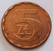 5 zł złotych 1988 r.  ładna