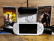 Sony PlayStation Portable 3000 Pearl White + pudełko, 2 gry, akcesoria