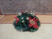 Świąteczne stroiki na świece 2 sztuki