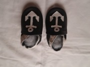 Paputki Botki Niemowlęce Kapcie Skórzane Wsuwane