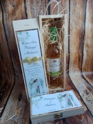 Pamiątka ślubna na pieniądze + skrzynka na wino zestaw