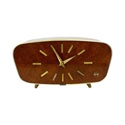 Zegar Kominkowy Weimar Fornir Orzechowy, Lata 60., RFN, Mid-Century Modern