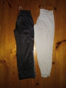 Spodnie dresowe chłopięce 128 czarne i szare Zestaw 2szt