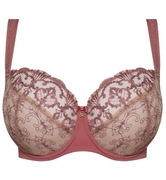 Biustonosz miękki Samanta Perla A911 80I, na duży biust, połyskujący, róż
