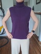 używany fioletowy golf z kaszmiru stan ideał rozmiar M/L 