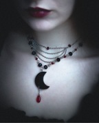 Gotycki Wampirzy Naszyjnik z Księżycem