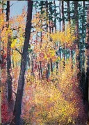 Jesienny spacer, obraz akrylowy 