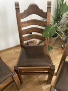 Piękny komplet 4 stylowych krzeseł, antyk