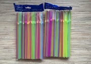 Słomki do napojów plastikowe 200 szt kolorowe