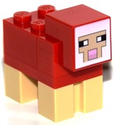 Figurka LEGO minecraft minesheep05 owca czerwona