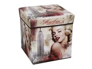 Pufa z pojemnikiem 30 x 30 x 30 GLOBAL, pomysł na prezent