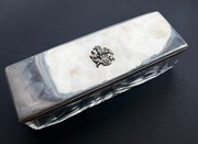 Pojemnik herb Lubicz hrabia - Wiedeń - srebro 1849 rok