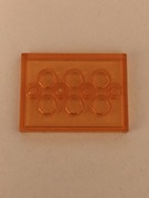 Lego podstawka pomarańczowa przezroczysta minifigures 3x4