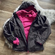 dziewczęca kurtka z polarem trekkingowa Decathlon 146/152 12 lat