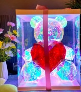 Miś led lampka niedźwiedź świecący serce prezent pomysł dzień kobiet