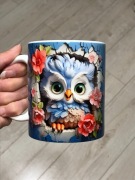 Kubek z nadrukiem SOWA 3D prezent dzień nauczyciela