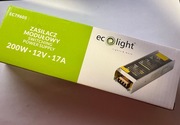 ZASILACZ LED 200W 12V TRANSFORMATOR MODUŁOWY SLIM 17A IP20 DO TAŚM OPRAW