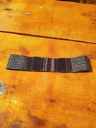 Nowy czarny pasek szeroka guma z  dżetami 