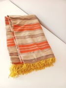 stara narzuta orientalna klim kilim w pasy pomarańczowa afrykańska old