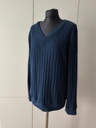 Granatowa bluzka na długi rękaw XL