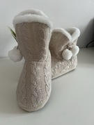 Ciepłe kapcie dzianina