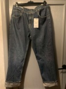 ZARA spodnie jeans dżins straight proste przetarcia casual duże