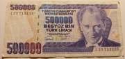 Banknot - lir turecki 