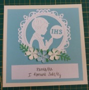 Kartka komunijna ręcznie robiona