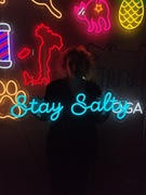 Neon Napisy Na Ścianę.Napisy Świetlne. Stay Salty