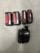 Akumulatory baterie Einhell 2 x 4 ah i 2 x 1,5ah ładowarka