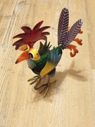 Dekoracja kogut z metalu wysokość 20 cm długość 16 cm