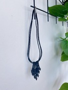 Naszyjnik z czarnych koralików vintage