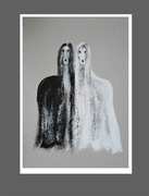 Obraz "Dwa Charty" 70cm  x 50cm  Akryl/Tektura