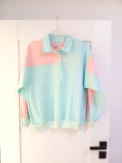 pastelowa pudrowa turkusowa miętowa bluzka bluza 36S ombre damska