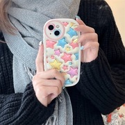 Kolorowe gwiazdki etui na telefon iPhone 11 12 13 