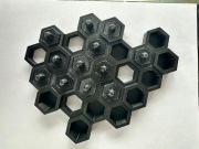 Organizer na klucze 3D - Hexagonalna plansza z wymiennymi wkładami