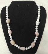 Srebrny naszyjnik z kamieniami naturalnymi peruwiański opal próba 925