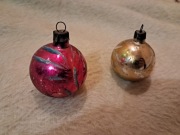 Bombki choinkowe - zestaw 2 szt. Vintage PRL