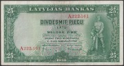 Łotwa 25 latu 1938 - A 222 - stan 2/3