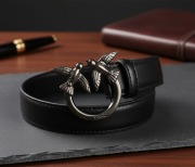 Pasek pinko czarna klamra 120cm nowy 