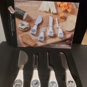 Zestaw  noży do deski serów-porcelanowe uchwyty.