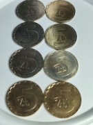 1986 rok -  monety o nominale 5 zł z czasów PRL