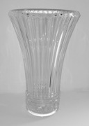 Wazon kryształ szkło kryształowe 25 cm przezroczysty bezbarwny PRL vintage