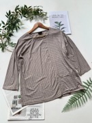 Bluzka w paski z kieszonką wiskoza plus size 46 XXXL
