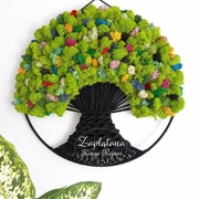 Dekoracja drzewo życia makrama chrobotek 