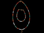 Zestaw biżuterii dla znaku zodiaku Rak rękodzieło 