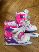 Łyżwy dziecięce dla dziewczynki Rozmiar: regulowany 30–33