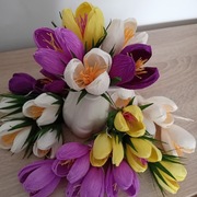 Kwiaty do palmy z krepiny 25sztuk