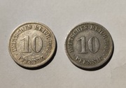 2 x 10 fenigów 1900 1905 rzesza niemiecka 