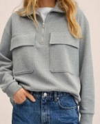 Bluza Mango r. M szara kieszenie